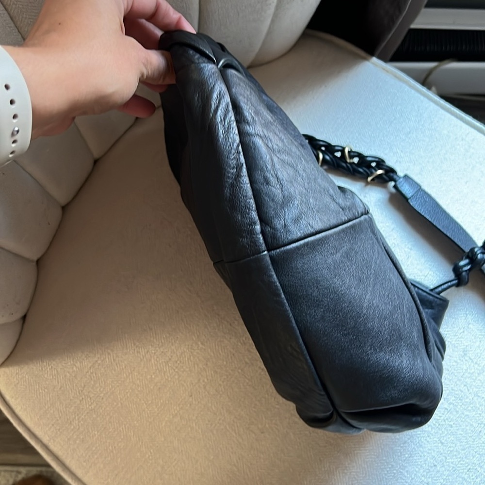 See by Chloe Black Shoulder Bag Women’s Leather Hobo Purse with Braided Strap - Picture 16 of 17